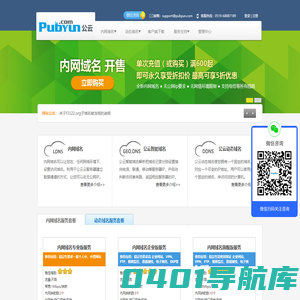 专业的云计算、动态域名服务提供商 - 公云PubYun