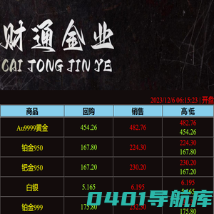 财通金业|贵金属行情