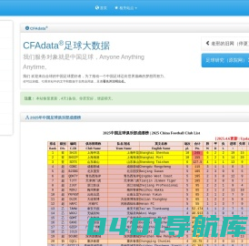 CFA足球大数据——CFAdata.com