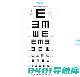 视力表大图_在线测眼睛视力_儿童视力换算_国际标准对数视力表